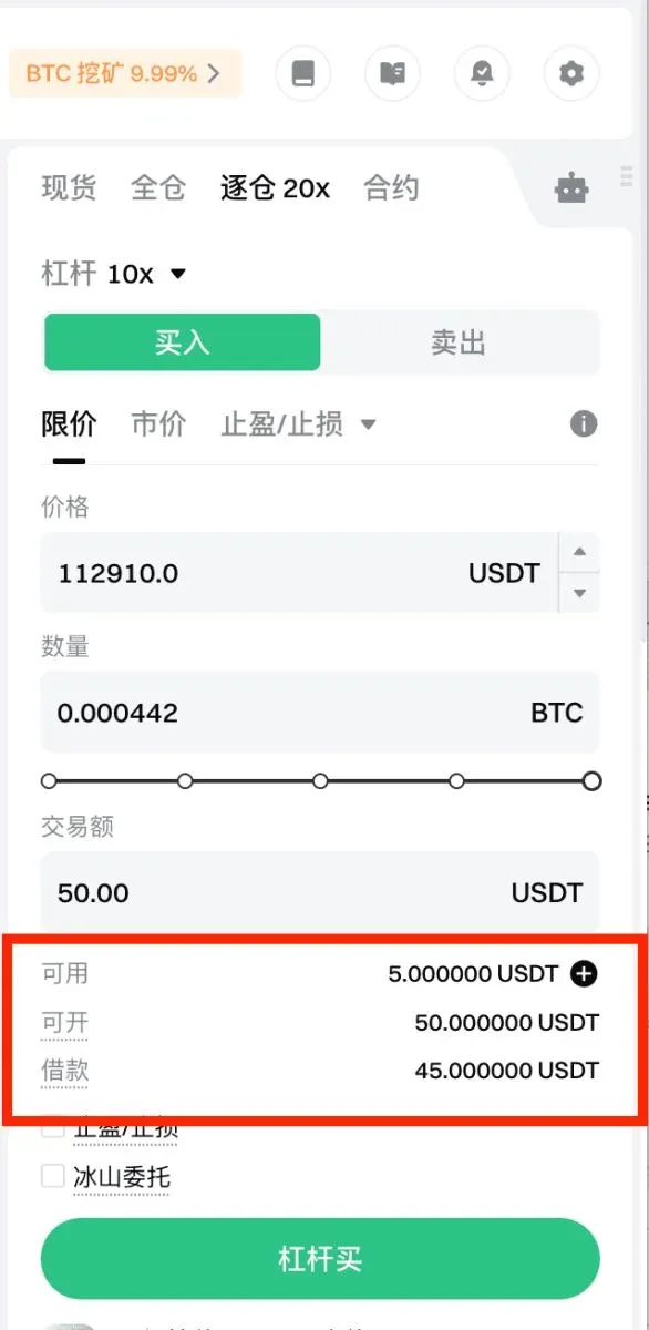 Gate exchange margin trading