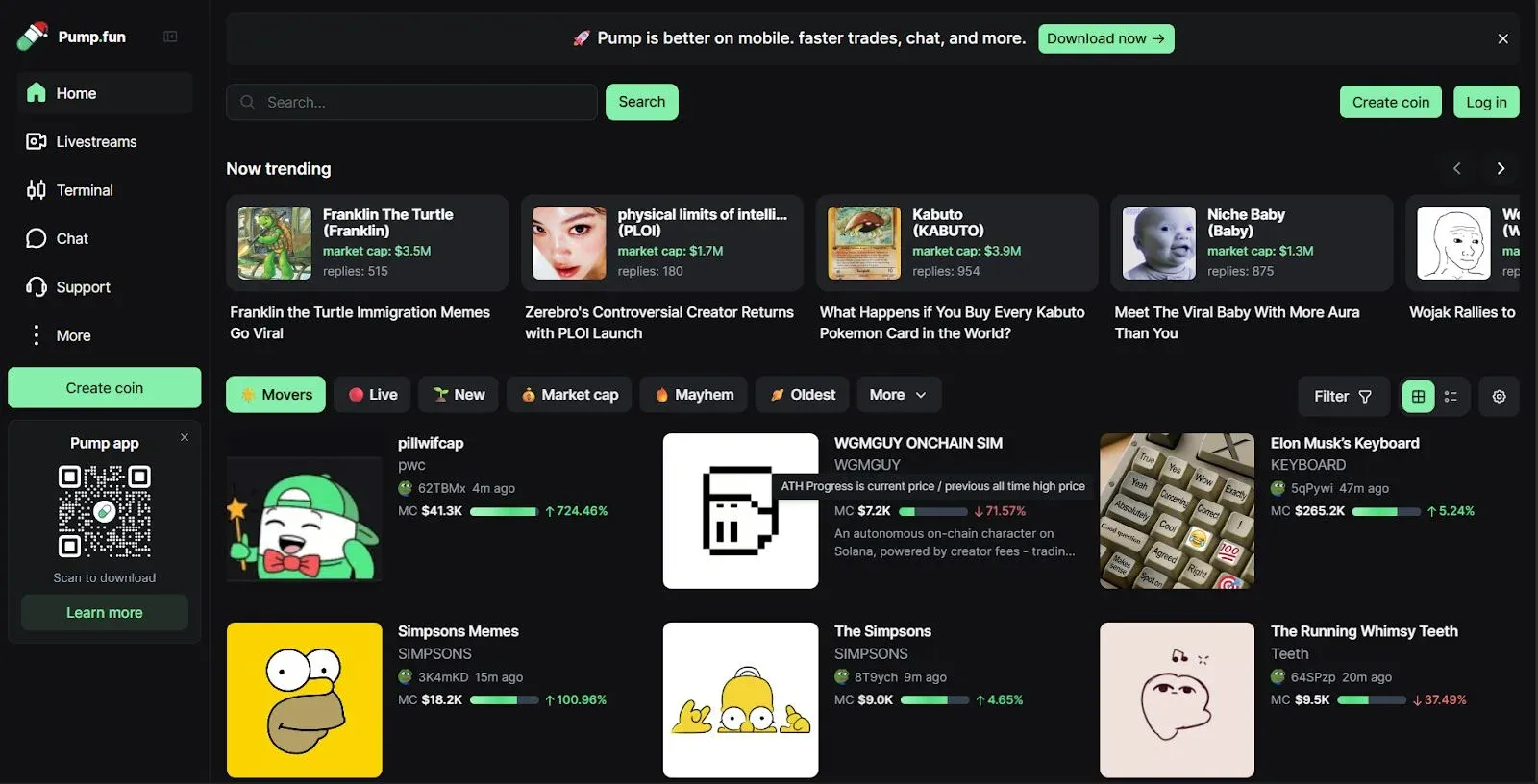 Pump.fun logo with token icon