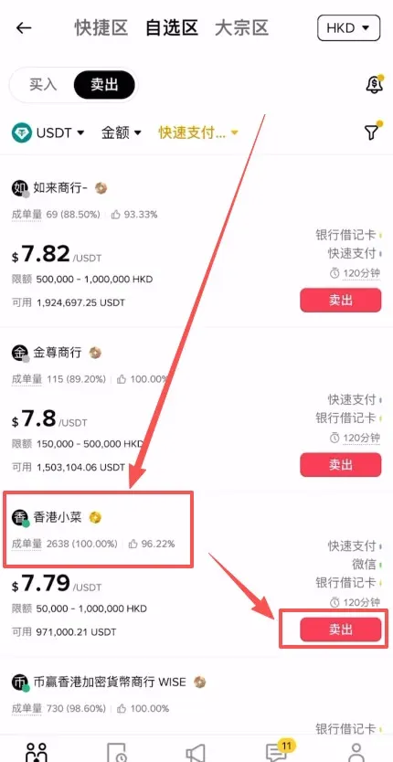 币安账户资金变现成港币操作流程_图5