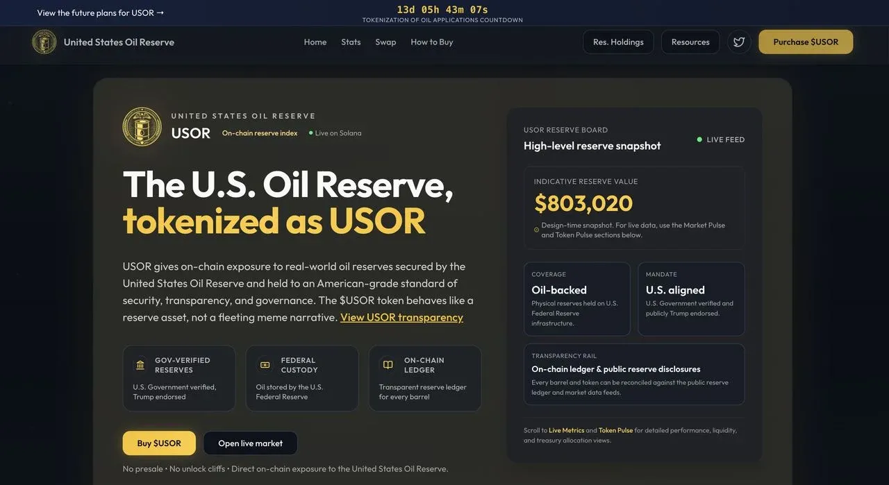¿Qué es el token estadounidense de reservas petroleras (USOR)? ¿Cómo comprarlo? Características y economía del USOR