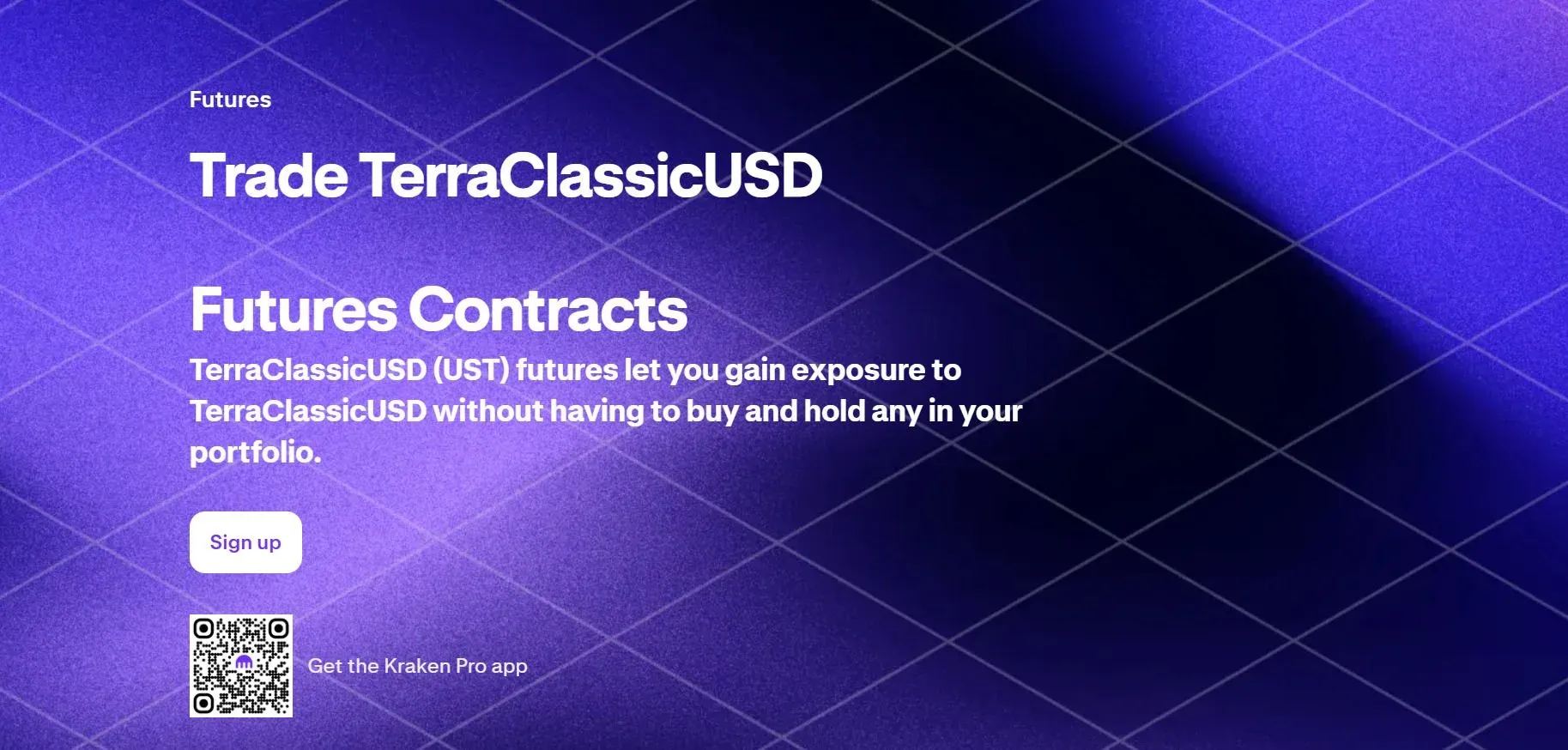 Gráfico de precios de futuros USTC en la plataforma Kraken