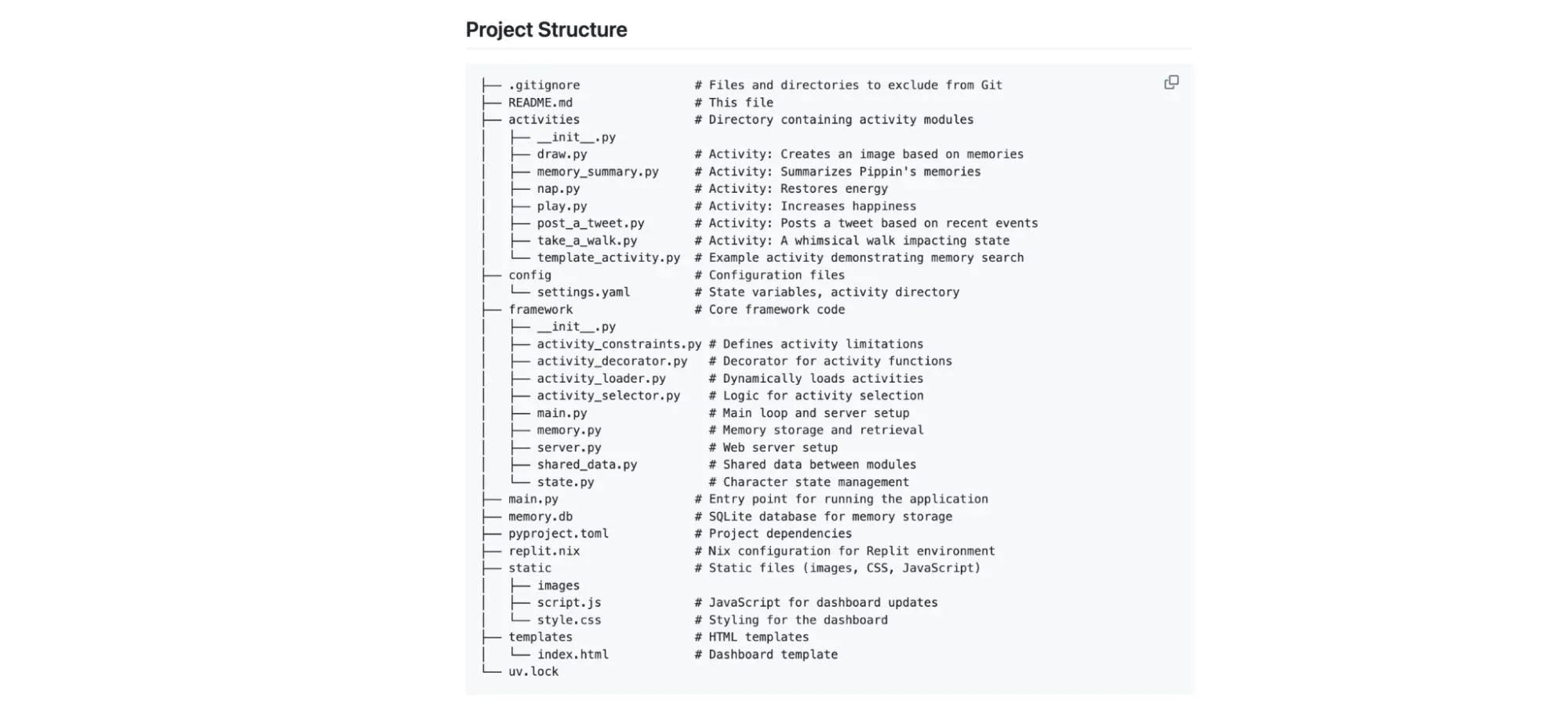 Dashboard em tempo real do Pippin com estatísticas e histórico.