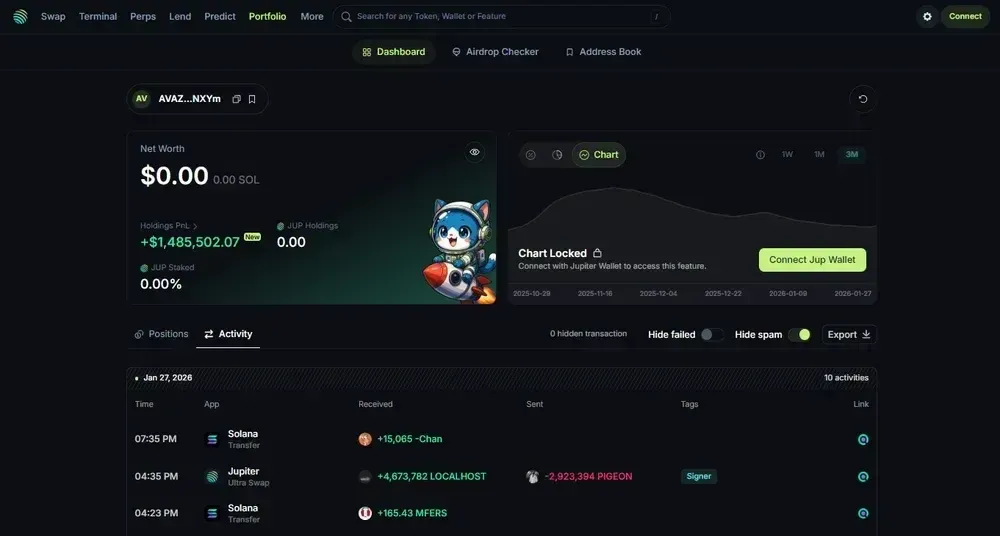 Ferramentas e métodos de rastreamento de carteira Solana