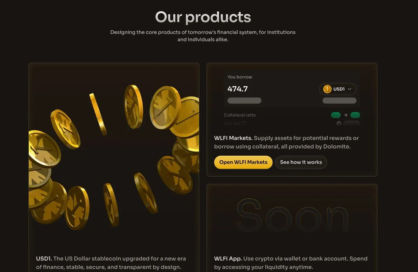 WLFI 代币供应比例示意图，流通、锁仓、金库等分布