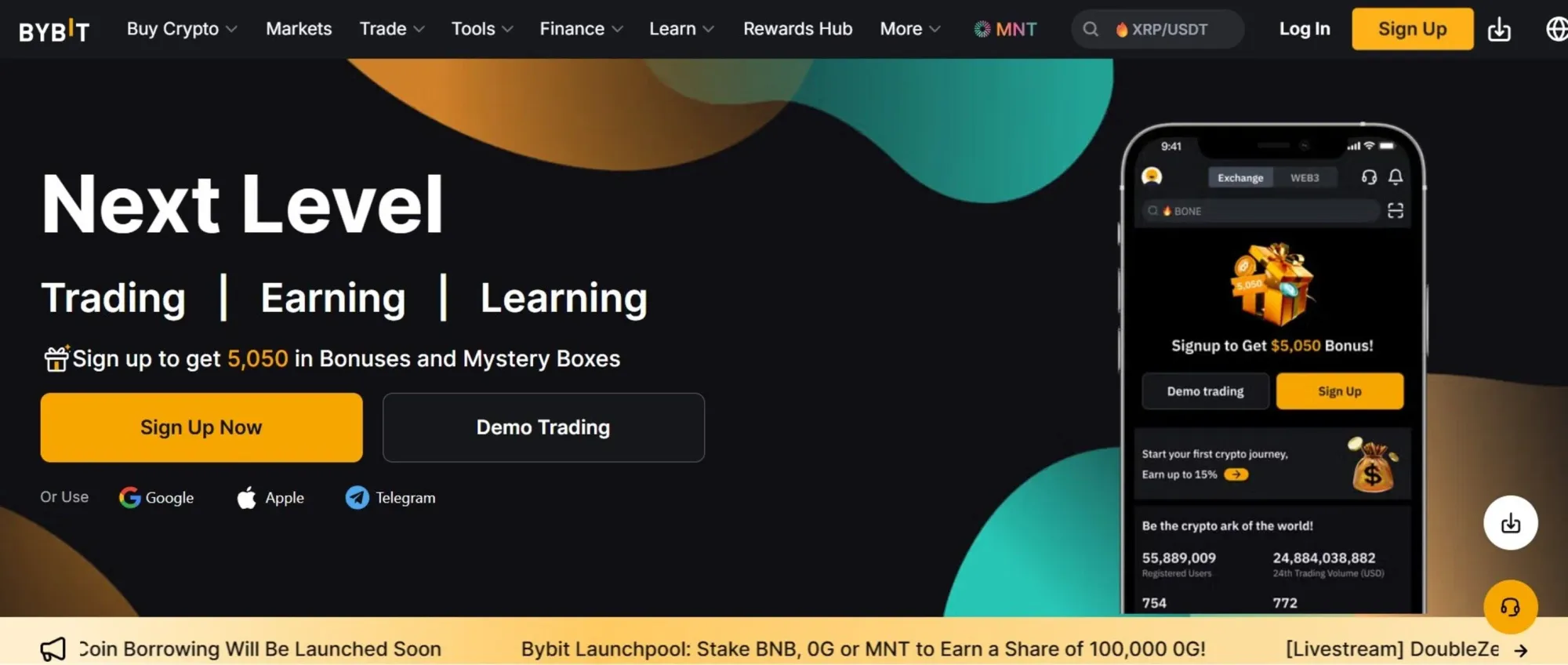 Bybit 交易平台畫面展示永久合約交易頁面