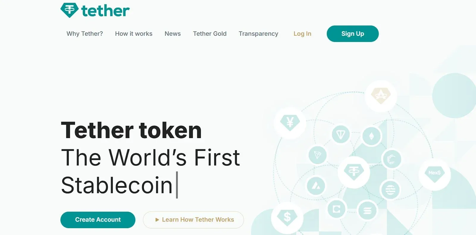 USDT stablecoin logo, green circular icon with “USDT” text