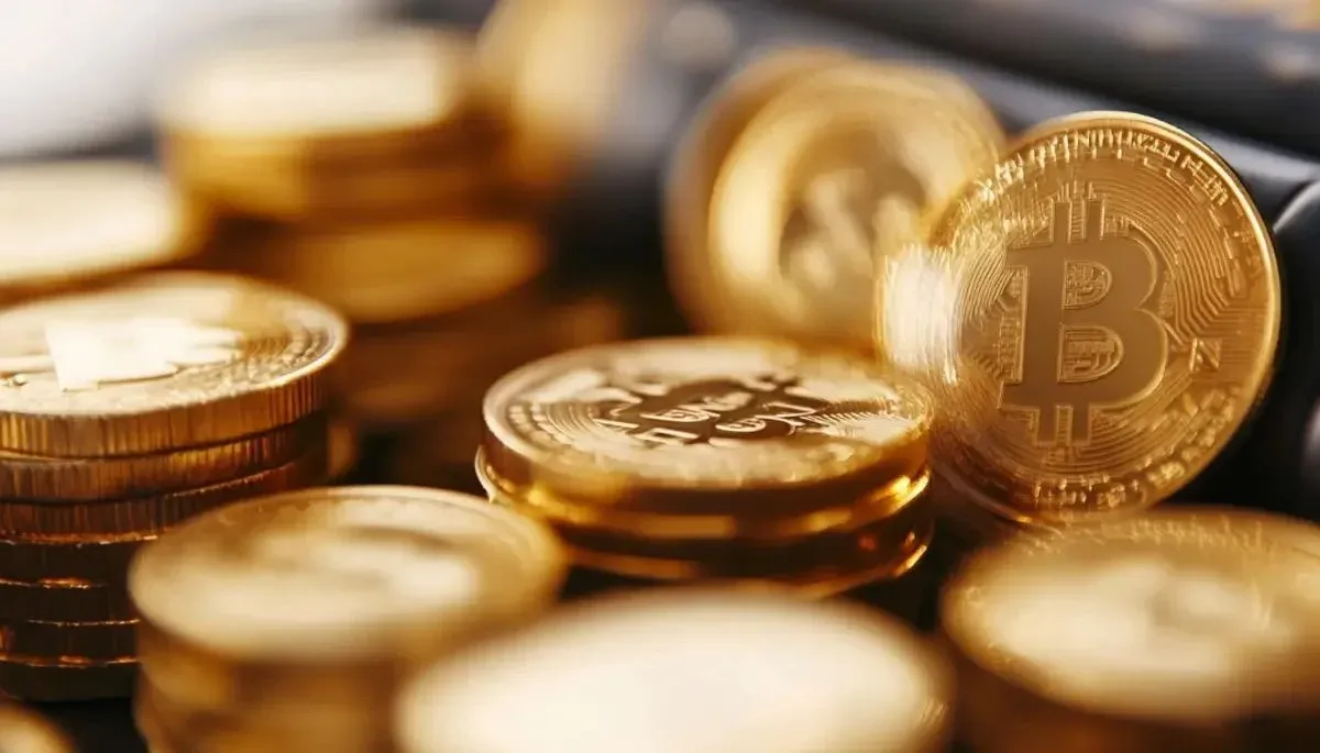 狗狗币标志与上升趋势曲线背景