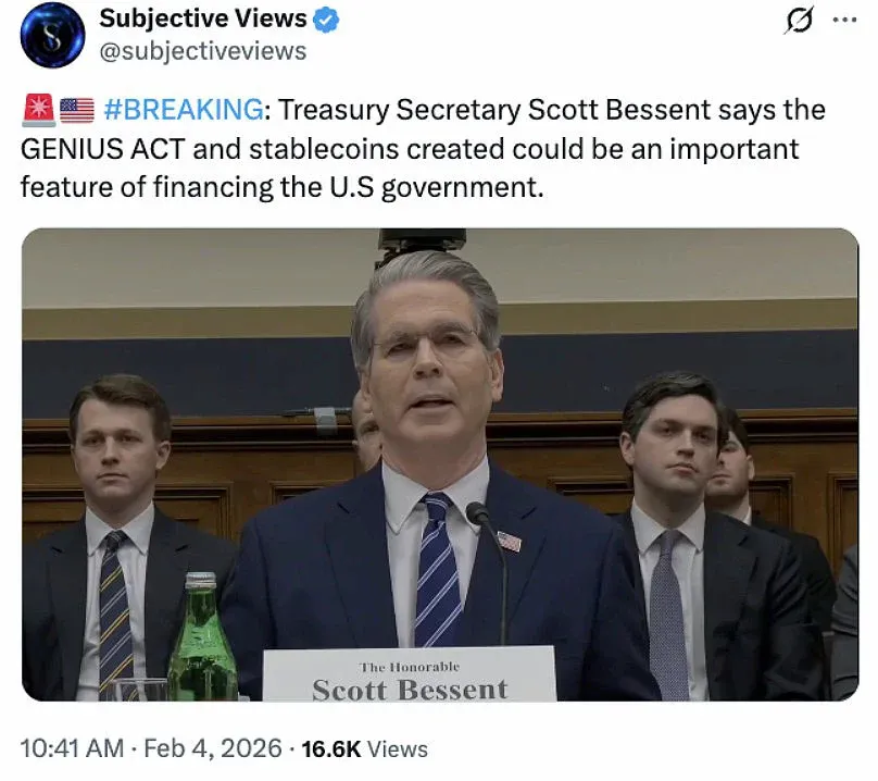 Gráfico comparativo da evolução da capitalização de stablecoins (~2 trilhões de dólares) com a previsão de emissão de títulos do Tesouro dos EUA de curto prazo