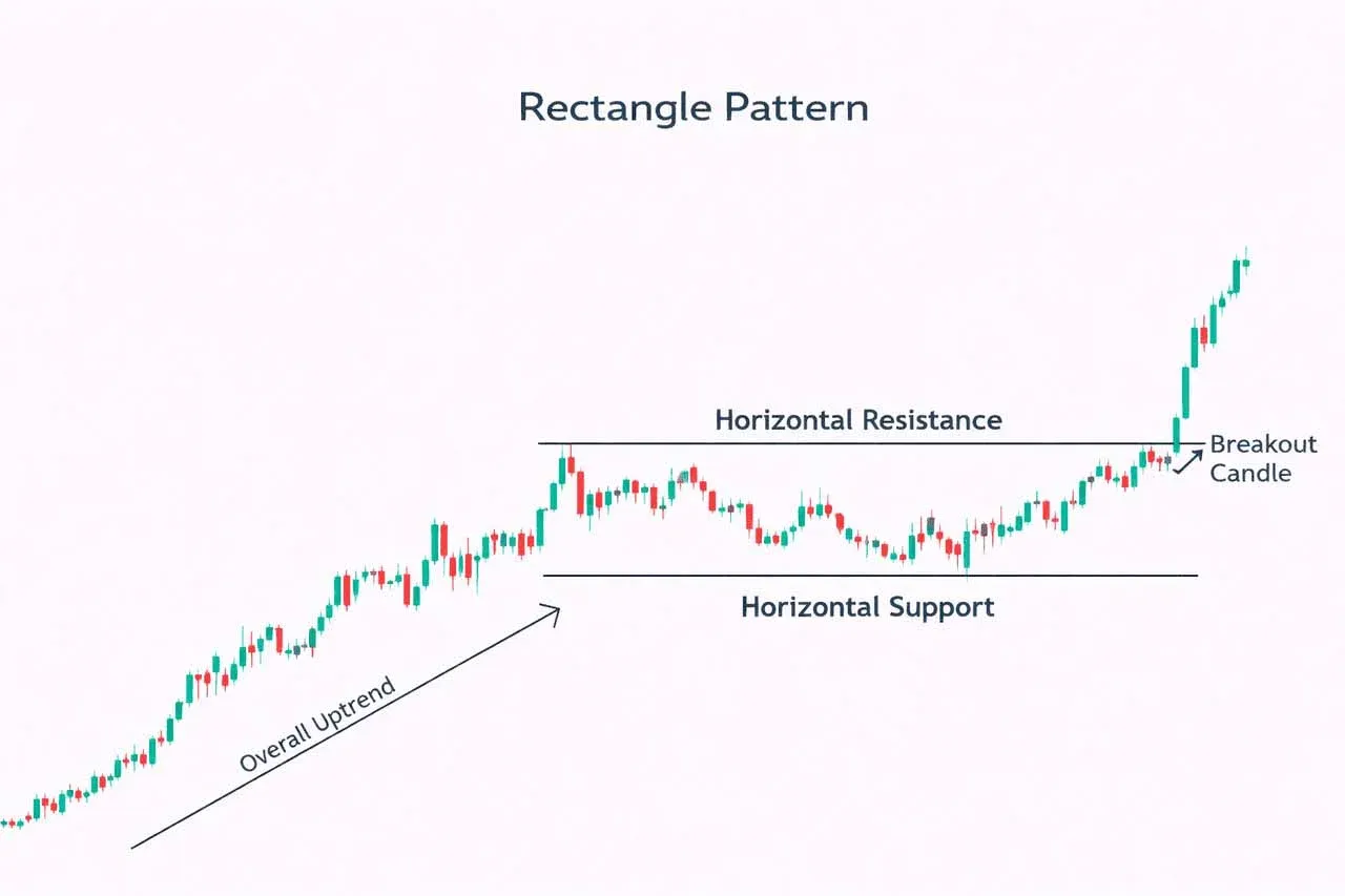 價格走勢中出現的矩形整理區間