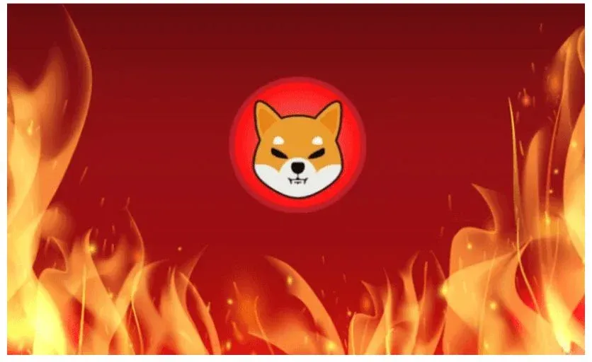 Shiba Inu 代幣燃燒圖示，顯示約半數供應被銷毀