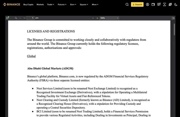 Licenças da KuCoin