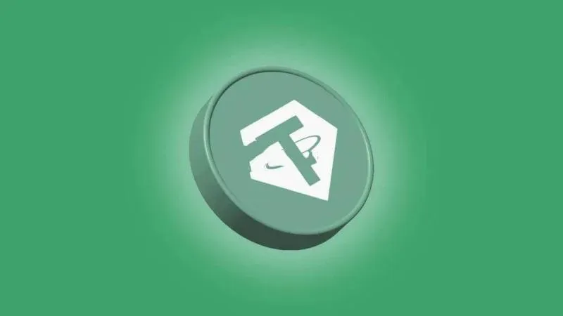 Solana 网络上的 USDT 稳定币标志