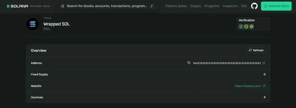 Wrapped Solana（WSOL）介绍