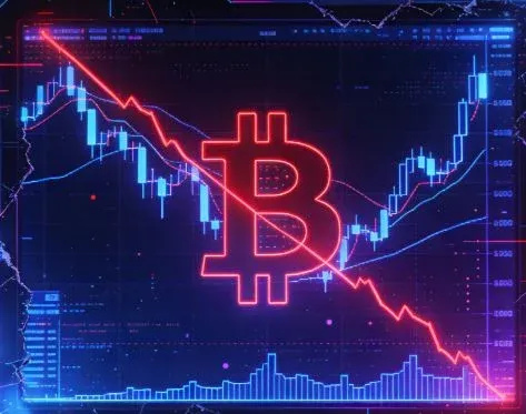 比特币价格走势图跌破7万美元并标注5万四点二万四点五万支撑位