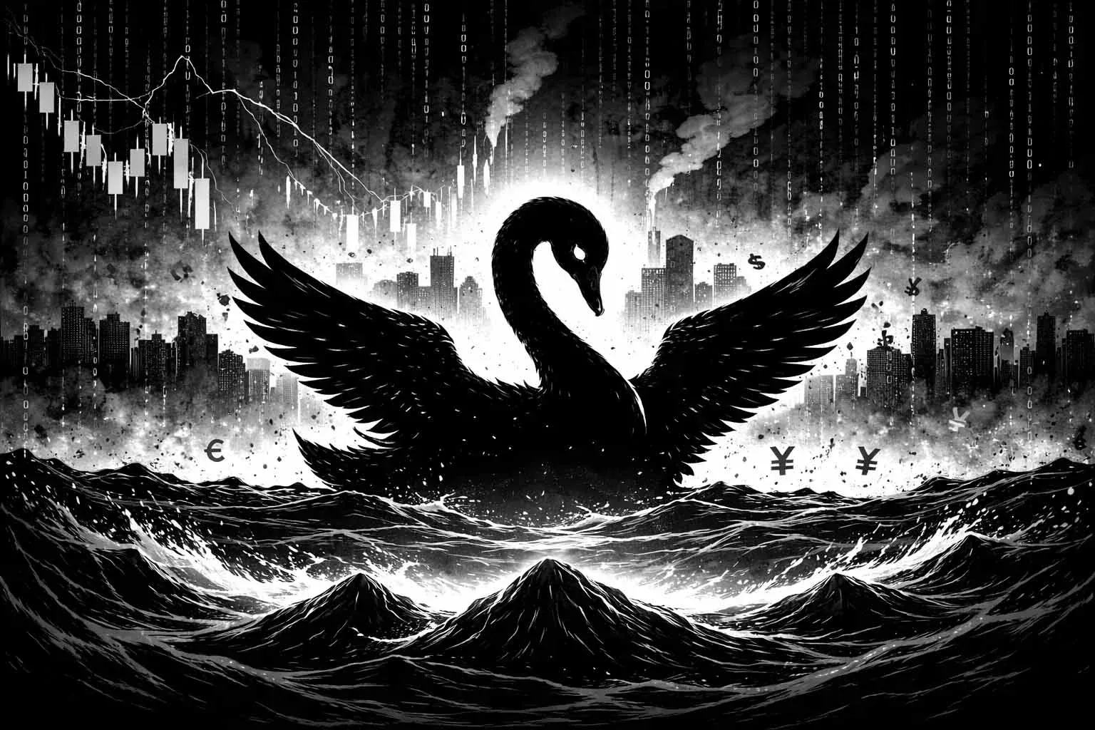 关税冲击引发的比特币价格急跌和清算量激增曲线