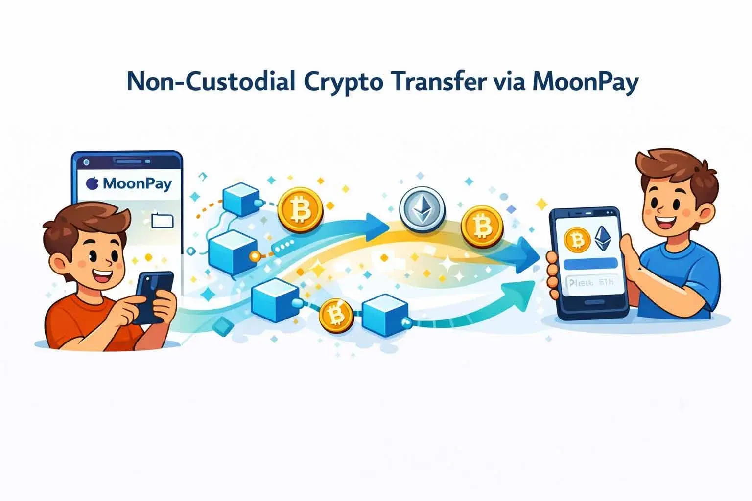 Demonstração da integração do MoonPay na interface da Trust Wallet para compra de criptomoedas