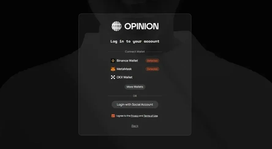 平台页面展示可选预测市场列表