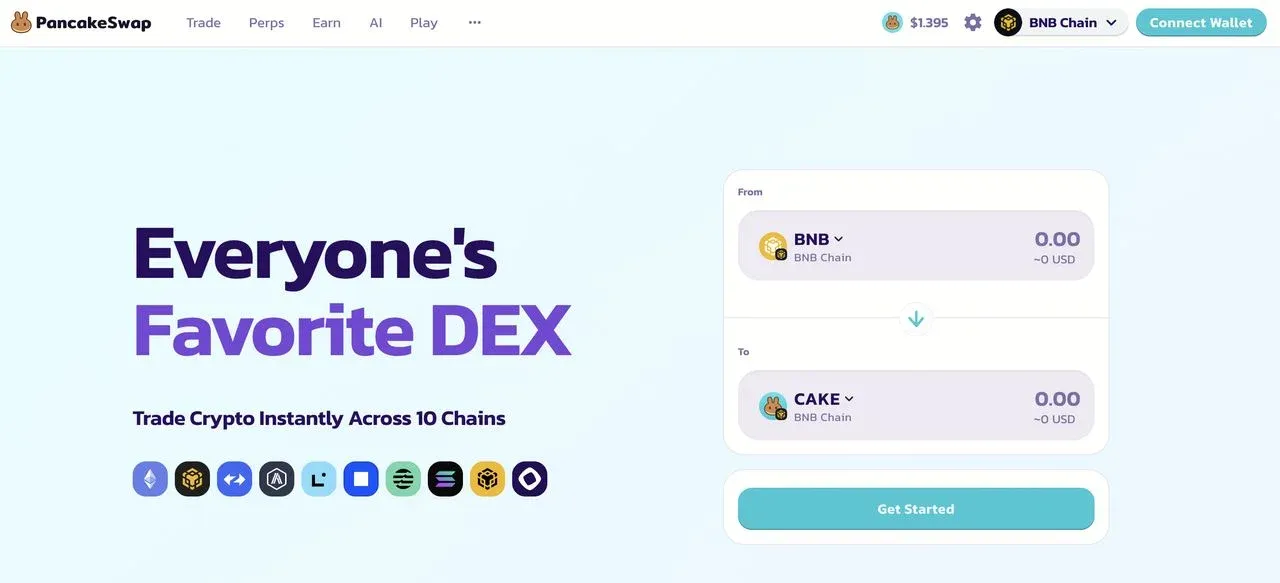 Interfaz de PancakeSwap con control deslizante para intercambiar BNB por Lobster