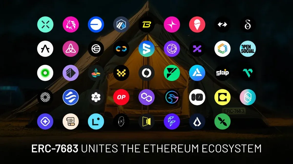 List of 40+ projects supporting ERC‑7683 and their network diagram