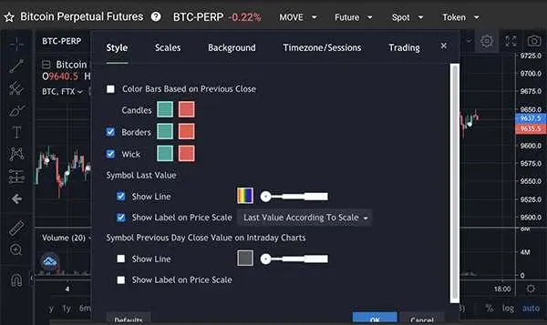 FTX exchange homepage showing platform logo and list of trading pairs