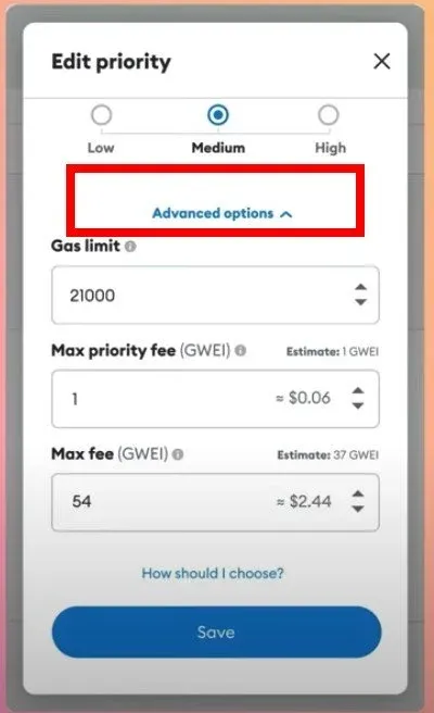 EIP-1559 费用结构示意图：基础费、优先费与 Max fee