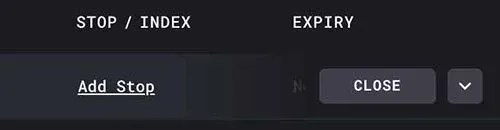 dYdX 介面止損欄懸停後顯示新增止損按鈕