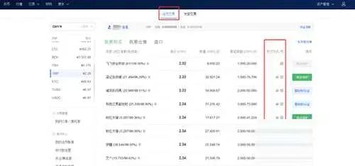 法幣交易頁面選擇買入委託單並點擊「購買」