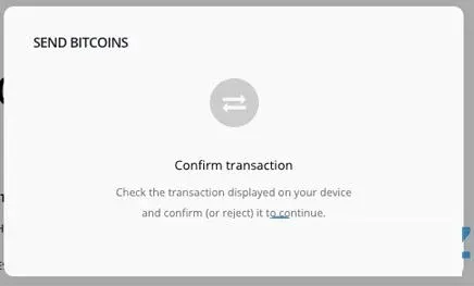 Ledger Nano S 屏幕显示地址和金额 提示确认
