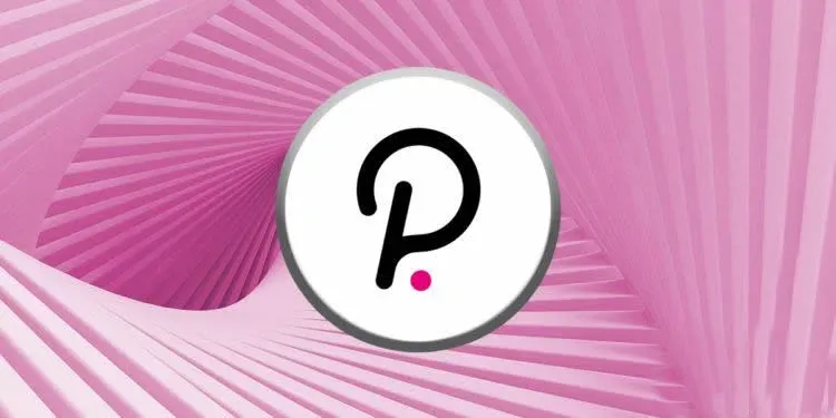 Logotipo do Polkadot (DOT) e logos de várias exchanges alinhados