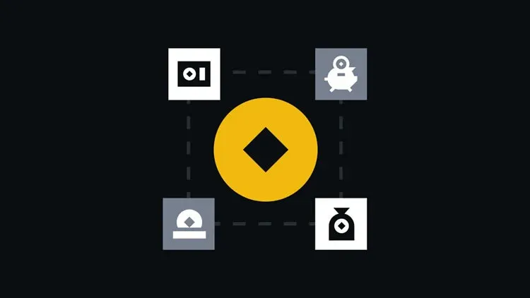 Página do Binance Earn exibindo diversos produtos de rendimento em cripto