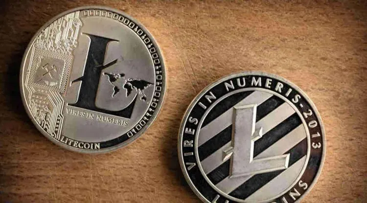 萊特幣標誌與2024年價格走勢折線圖