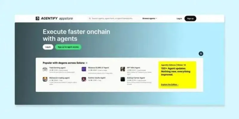 Mercado de mini‑aplicaciones que muestra la plataforma AIAgentTwitch
