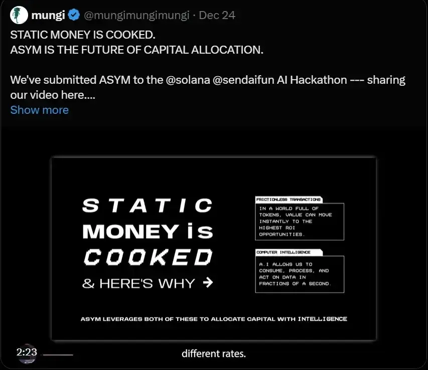 Gráfica de tendencias de precios en tiempo real del token pumpdotfun monitorizada por la red de agentes ASYM