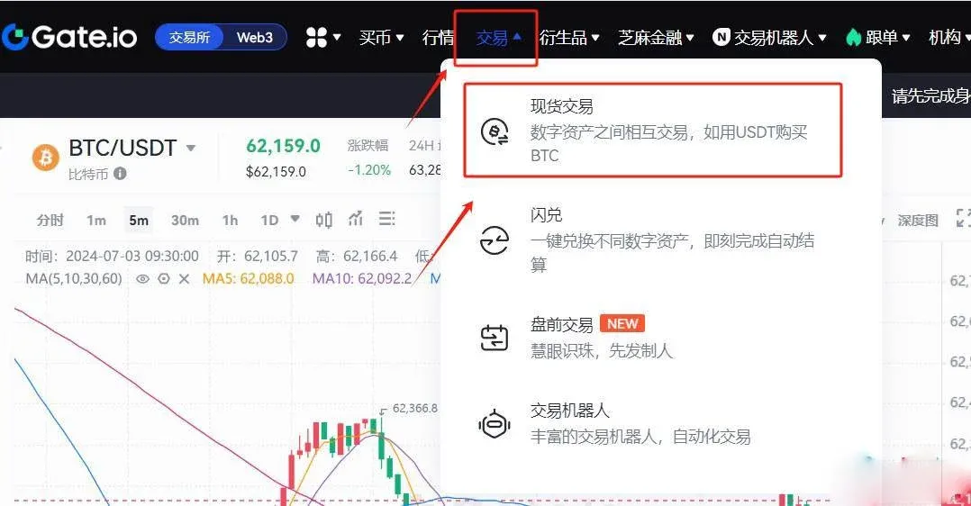 Trading platform showing search for GRASS and the GRASS/USDT market