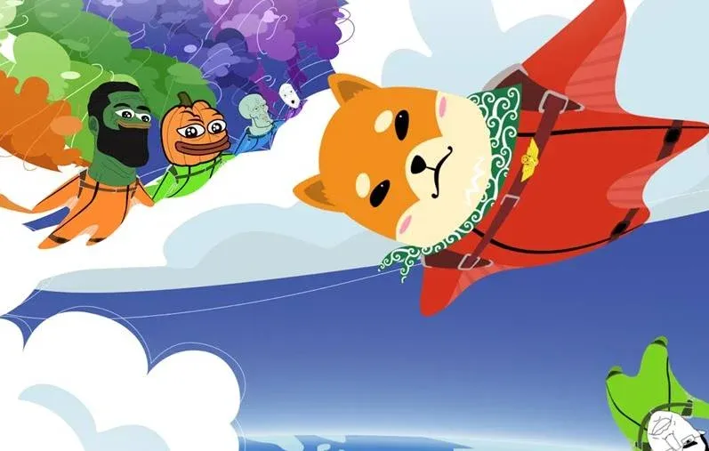 多種 meme 幣標誌及其名稱並列展示