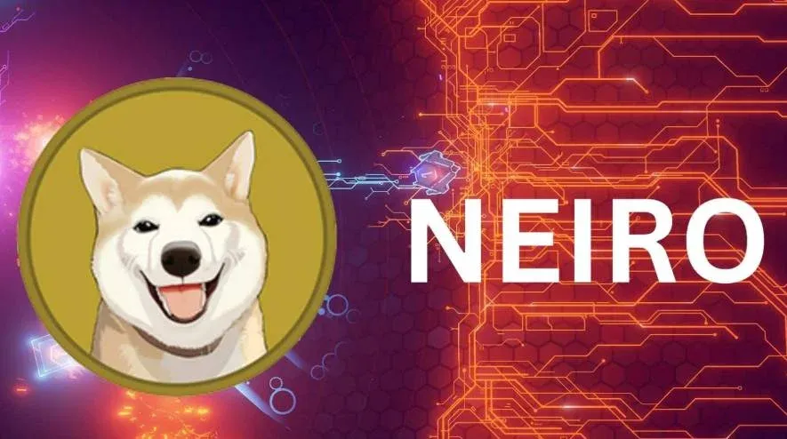 Logotipo de Neiro: figura canina sobre el ícono de Ethereum