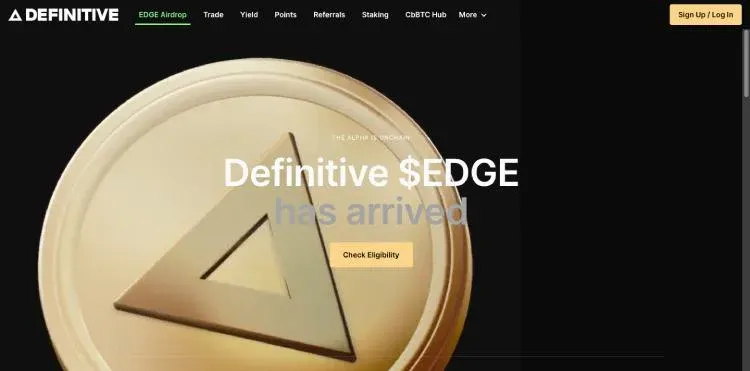 使用者在平台介面領取 EDGE 空投代幣