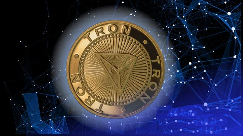 TRON 生態圖示，包含 DeFi、NFT 與企業應用節點