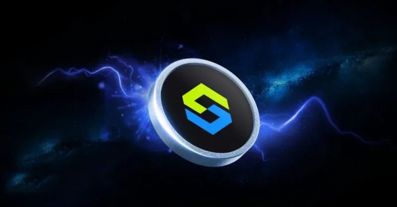 Superp logo and illustration of a decentralized perpetual contract