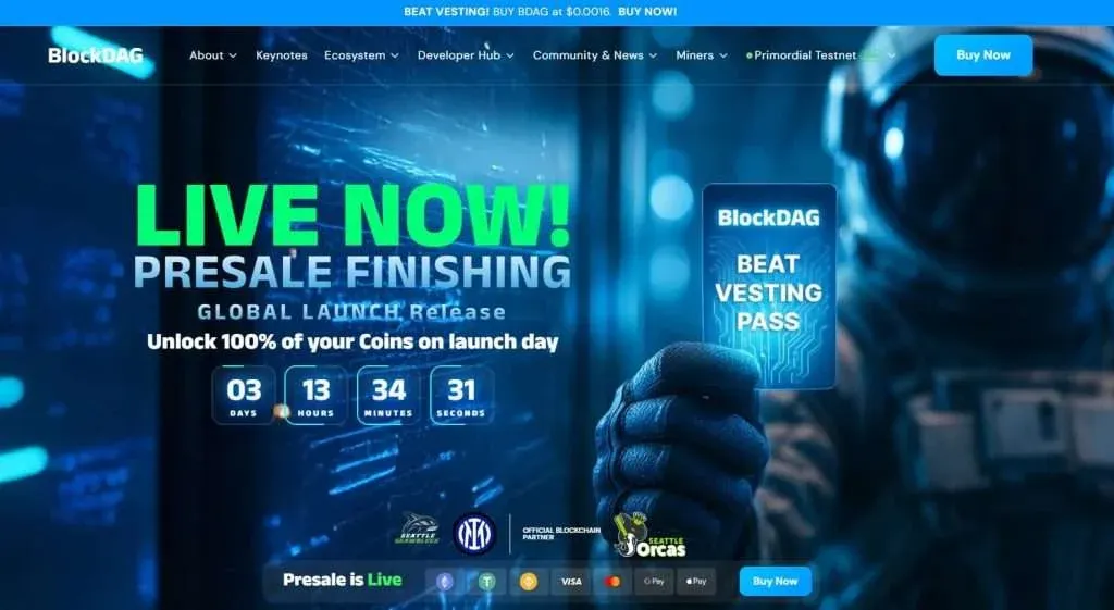 BDAG price increase from $0.0016 to $0.05 illustration