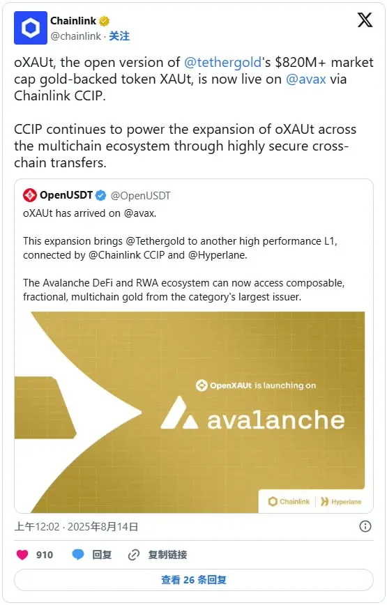 Chainlink 跨鏈網路圖，展示以太坊至 Solana