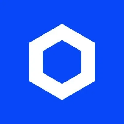 Chainlink 標誌與美元價格走勢折線圖