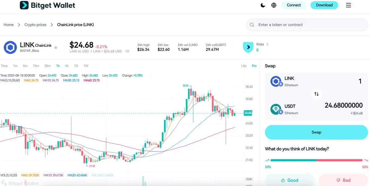 Chainlink（LINK）標誌與區塊鏈網路圖樣
