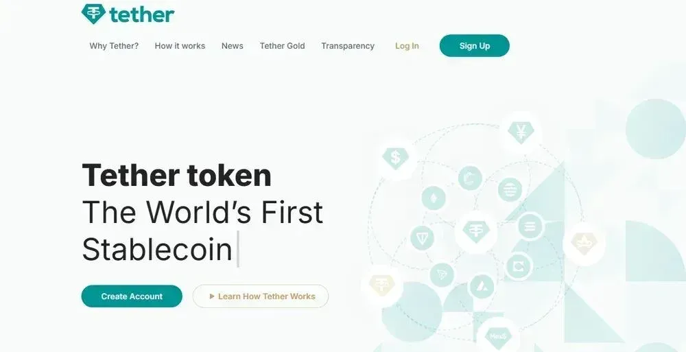 Ethena USD（USDe）标志及其以太坊质押资产结构示意图