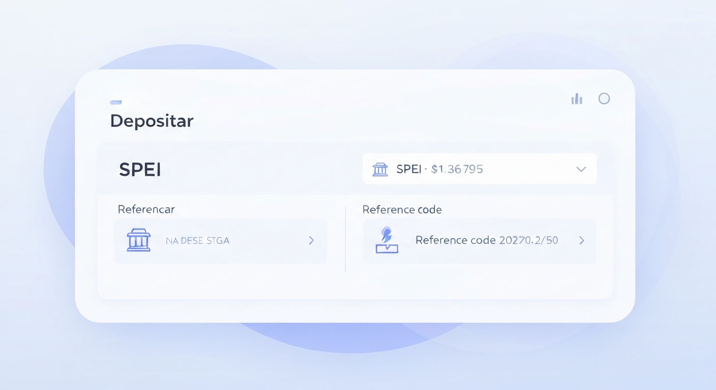 Pantalla de la sección Depositar en Binance mostrando la opción SPEI y el código