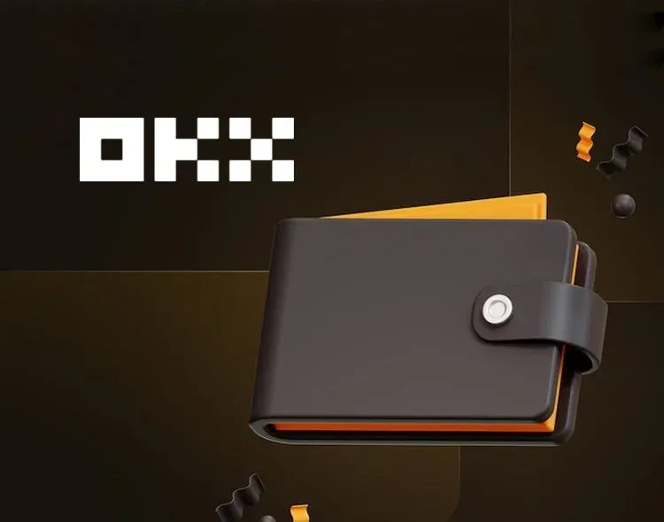 Pantalla de un móvil mostrando la página de descarga de la billetera OKX de OKEx