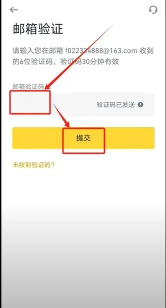 填写验证码和设定密码的注册页面