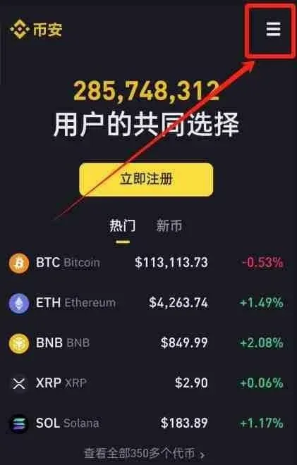 右上角三条横线的菜单展开出现下载按钮