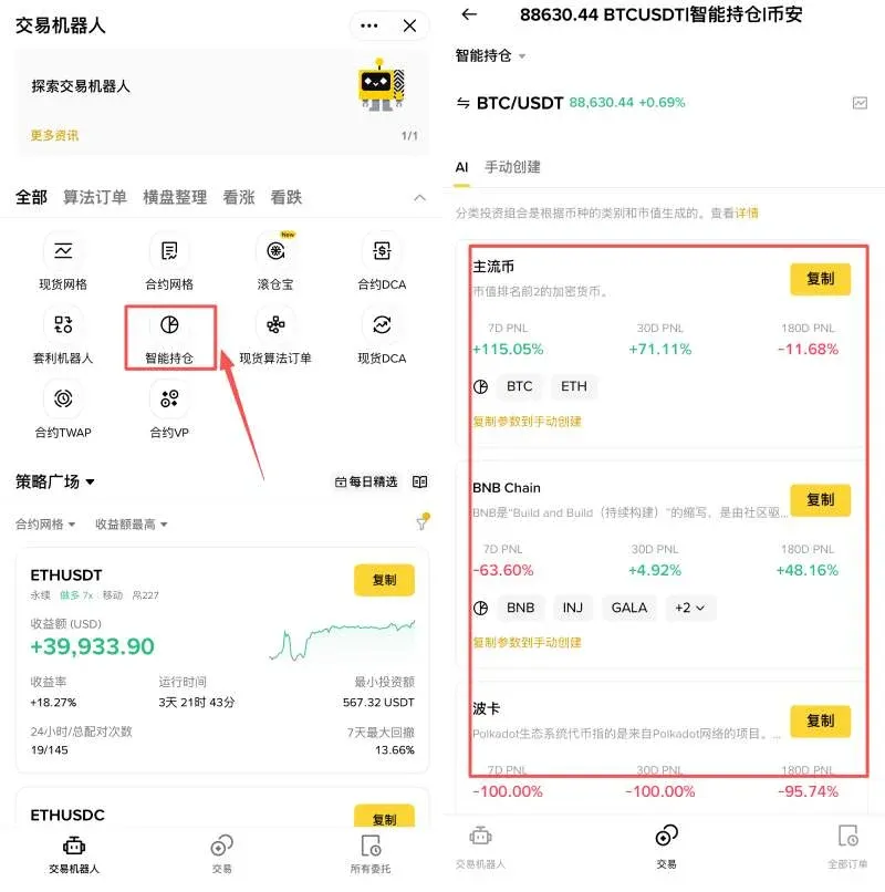 幣安AI 智能持倉
