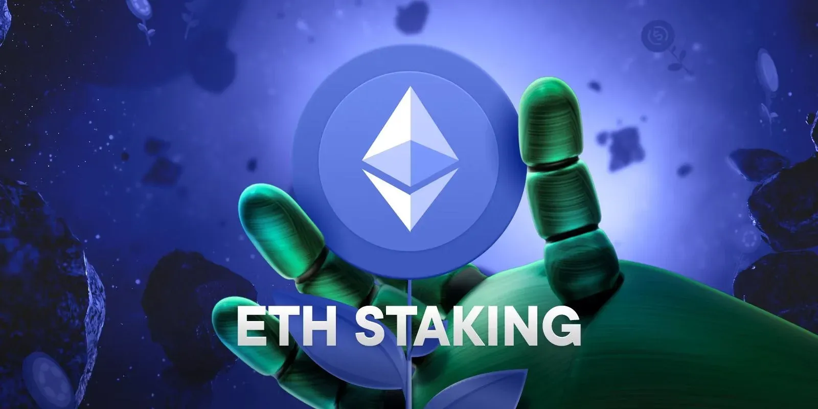 Ilustración del ETH bloqueado por staking y su contribución a la seguridad y eficiencia energética de la red